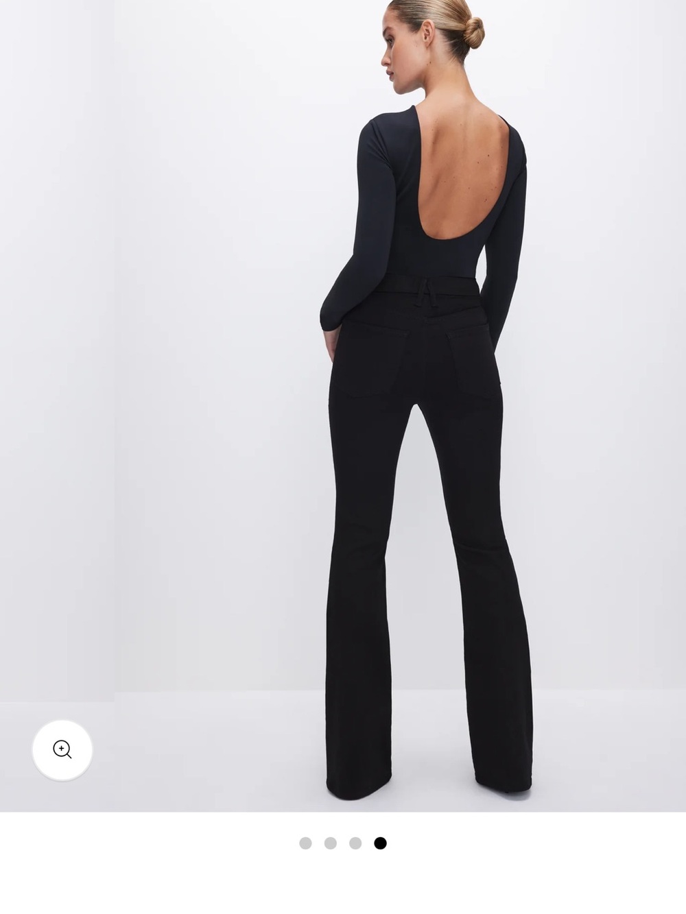 Good American Black Flared Jeans - Picture 3 of 3